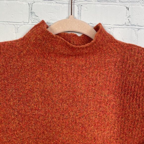 J Mclaughlin Sweater Women Small Wool Blend Burnt Orange Long Sleeve Soft Preppy - Picture 8 of 11